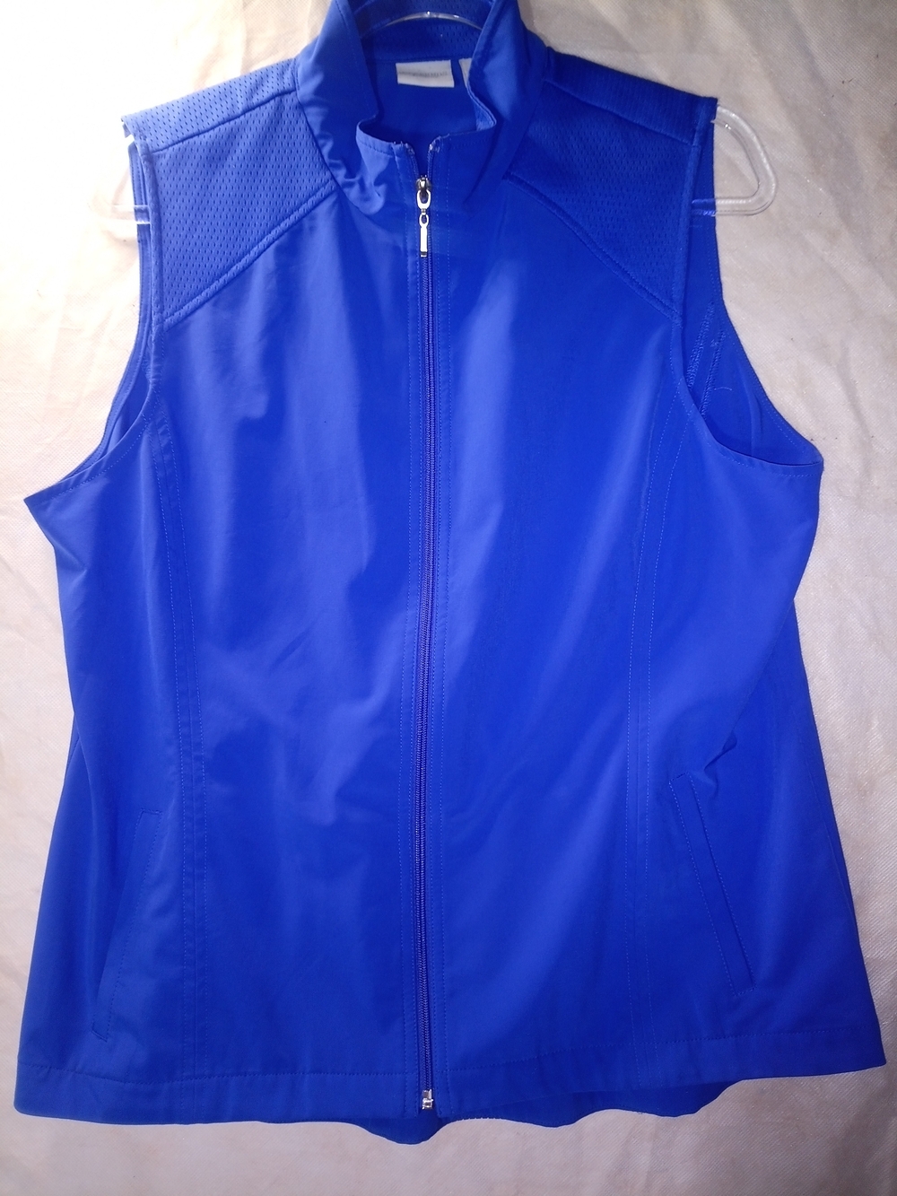 Women's Chicos Quilted Vest 2 Blue Full Zip Pockets Lightweight